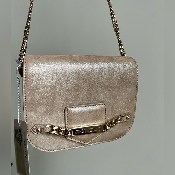 Shimmer leather Jimmy Choo cross body mini bag - Picture 3 of 12